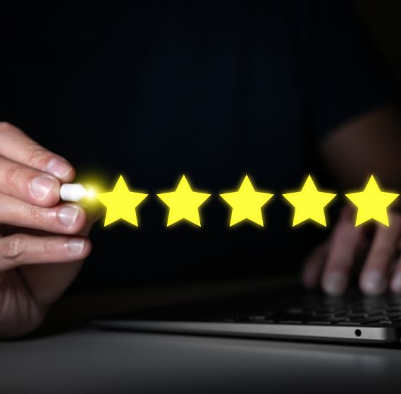 Team working on laptops