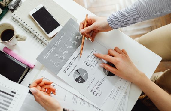 Team working on laptops