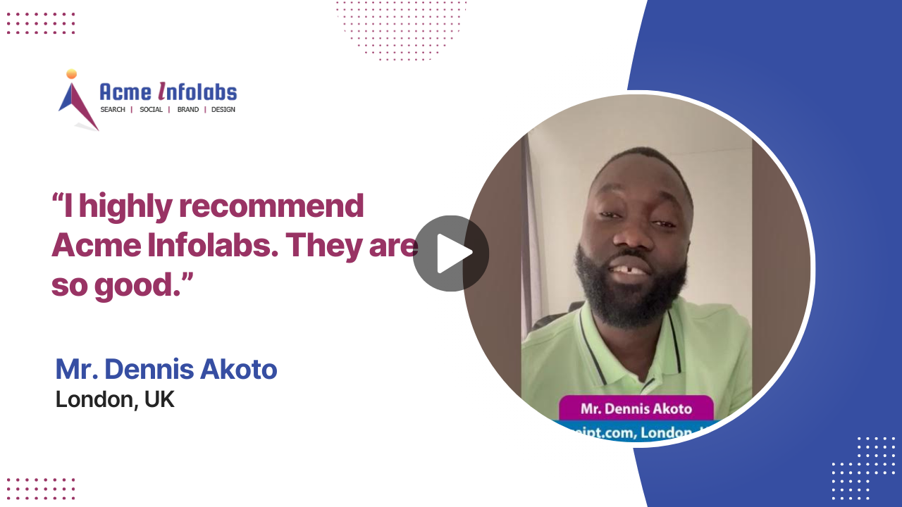 Video thumbnail - Testimonial from Mr. Dennis Akoto, London UK